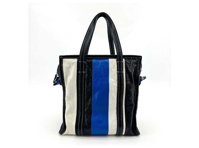 Balenciaga Bazar Borsa in Pelle Striata XS - vista 2