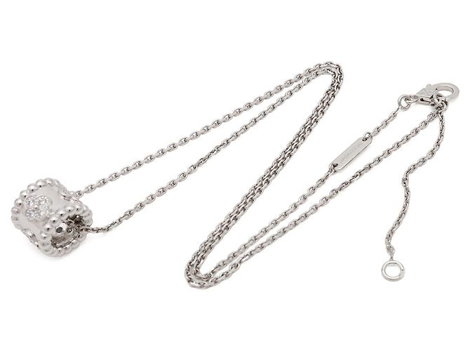 Collar Van Cleef & Arpels Perlee Clover en oro blanco de 18K - vista 3