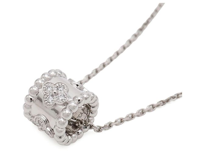Collar Van Cleef & Arpels Perlee Clover en oro blanco de 18K - vista 4