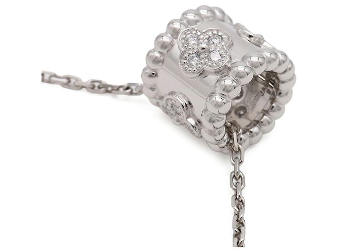 Collar Van Cleef & Arpels Perlee Clover en oro blanco de 18K - vista 5