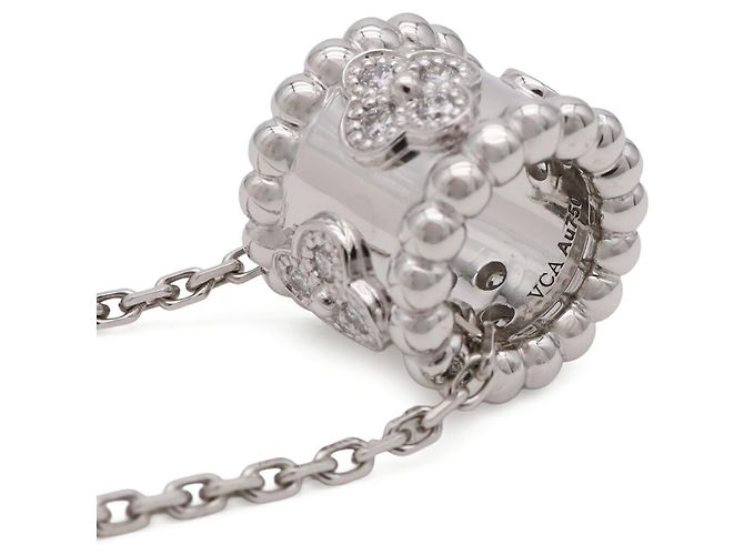 Collar Van Cleef & Arpels Perlee Clover en oro blanco de 18K - vista 7