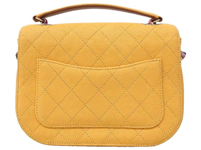 Bolsa de ombro Chanel amarela - vista 10