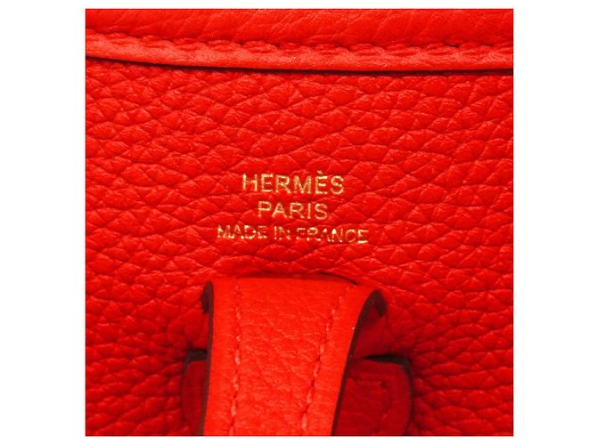 Hermès Borsa a tracolla Hermes Evelyne TPM Taurillon Maurice Rouge Coeur Y Stamp - vista 5