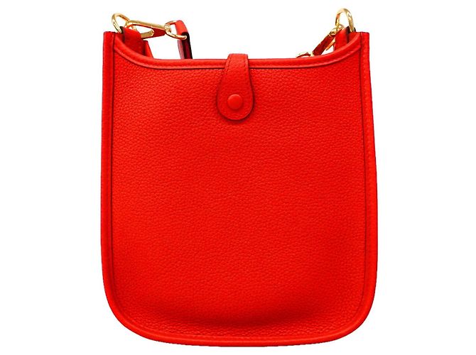 Hermès Borsa a tracolla Hermes Evelyne TPM Taurillon Maurice Rouge Coeur Y Stamp - vista 6
