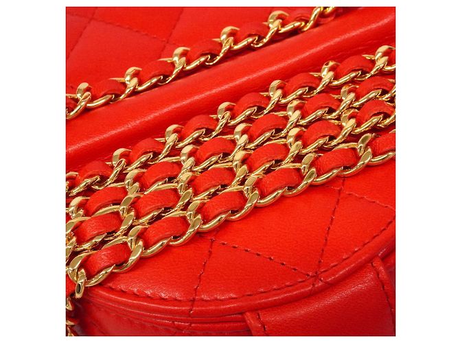 Borsa Vanity Chanel in pelle rossa - vista 11