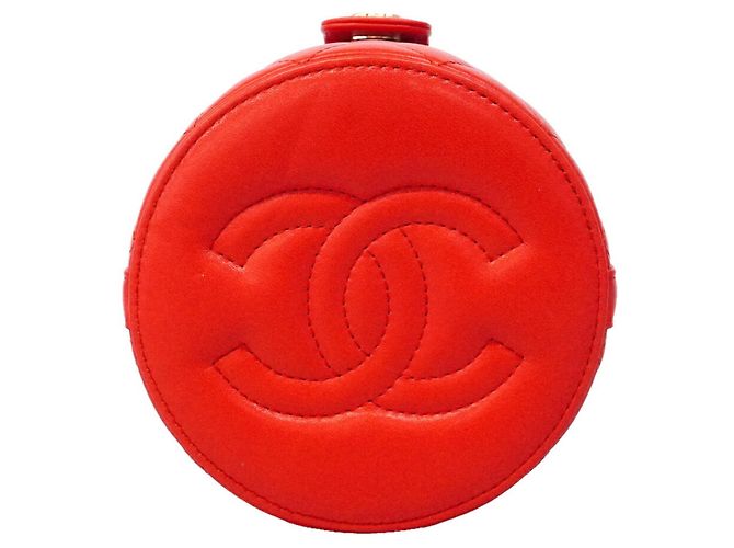 Borsa Vanity Chanel in pelle rossa - vista 3