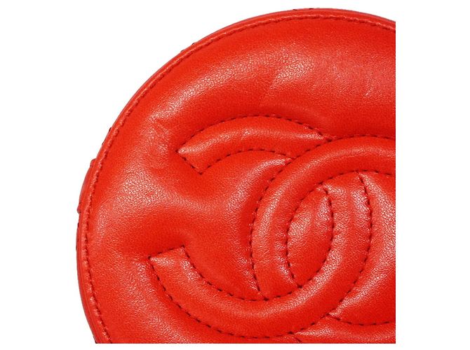 Borsa Vanity Chanel in pelle rossa - vista 8