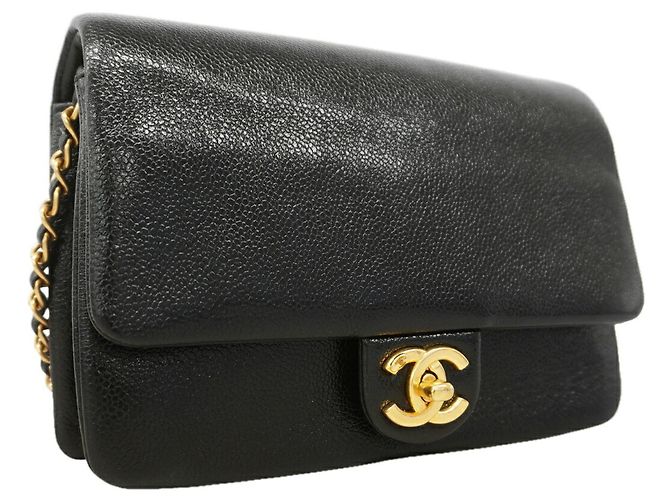 Bolsa de ombro Chanel preta - vista 2