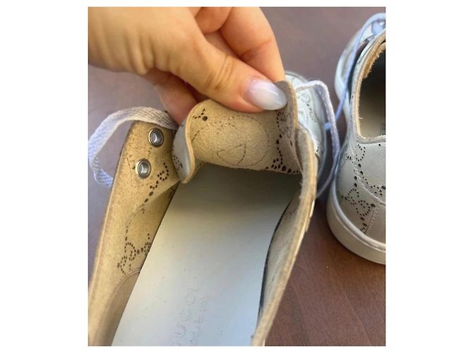 Gucci Leder-Sneaker mit GG-Perforation - Ansicht 7