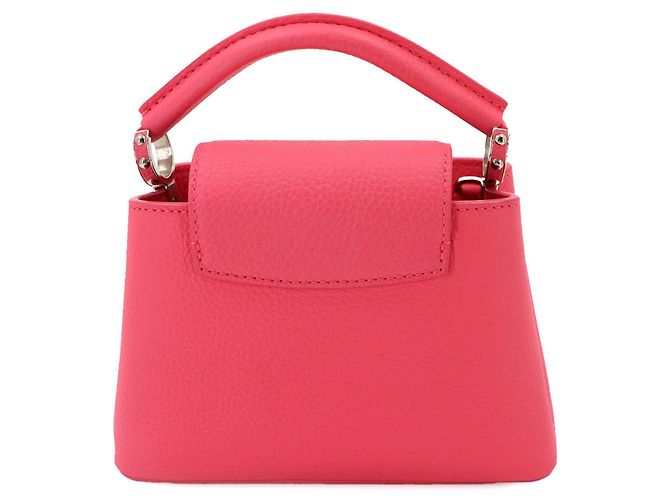Sac à main Louis Vuitton Capucines MINI en rose - vue 3