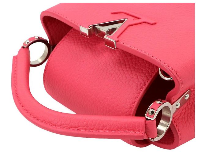 Sac à main Louis Vuitton Capucines MINI en rose - vue 6