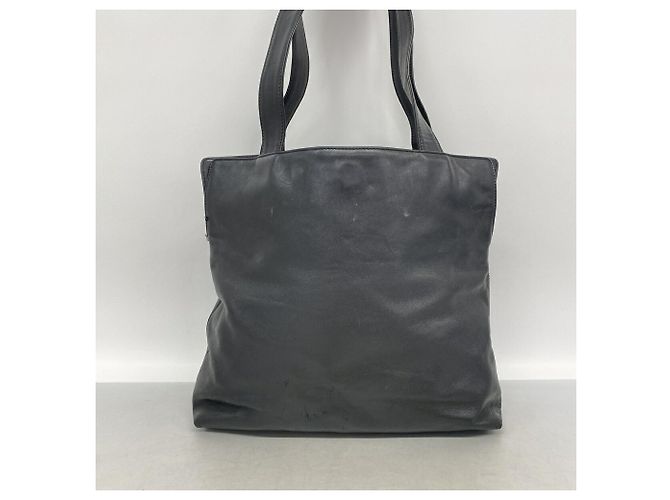 Borsa Tote Chanel in pelle d'agnello nera - vista 11