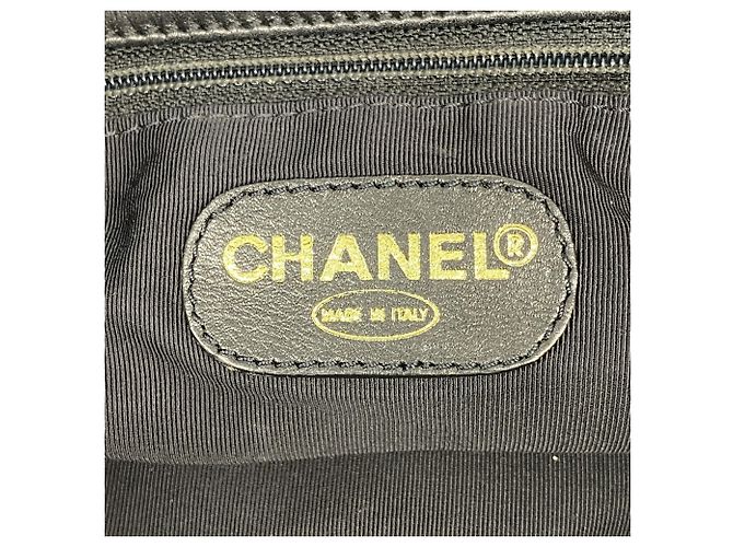 Borsa Tote Chanel in pelle d'agnello nera - vista 5