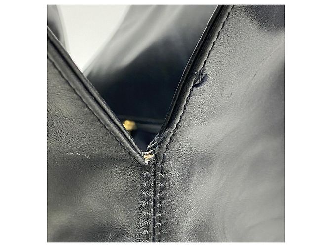 Borsa Tote Chanel in pelle d'agnello nera - vista 6