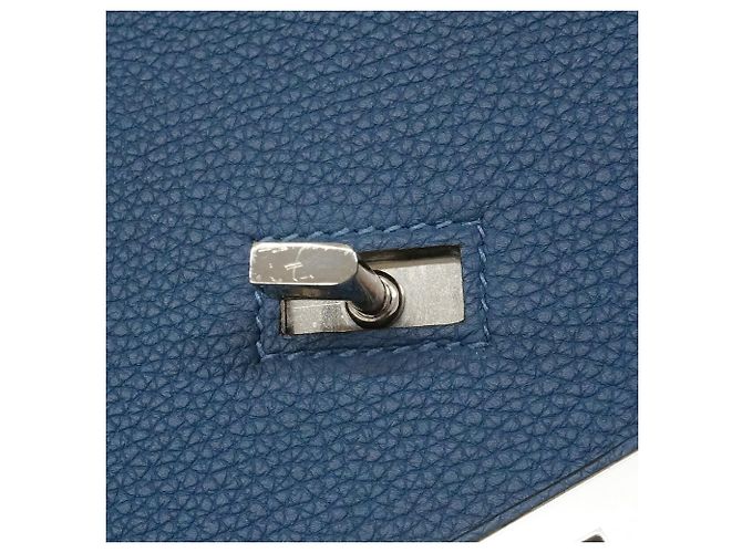 Hermès Borsa Hermes Haut à Courroies 40 in pelle Togo blu profondo - vista 10