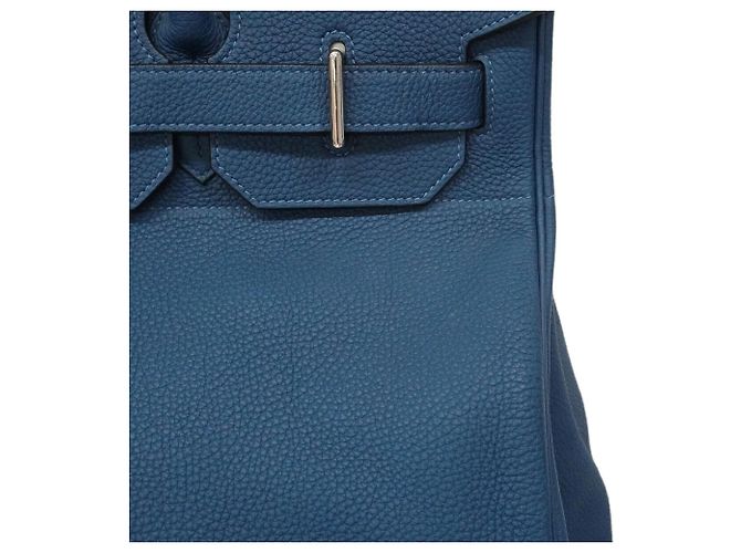 Hermès Borsa Hermes Haut à Courroies 40 in pelle Togo blu profondo - vista 11