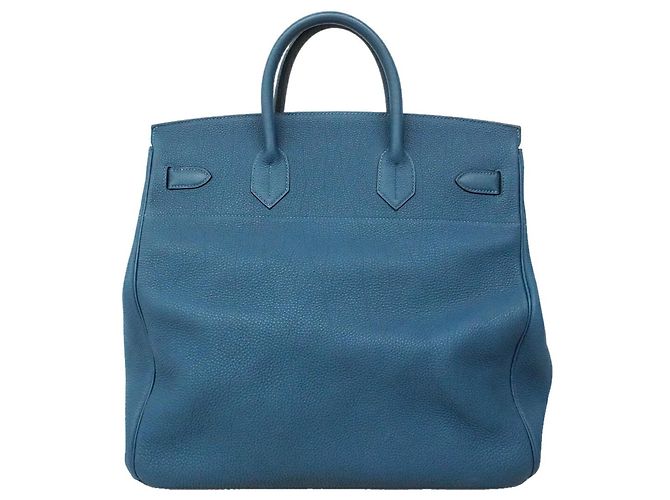 Hermès Borsa Hermes Haut à Courroies 40 in pelle Togo blu profondo - vista 12