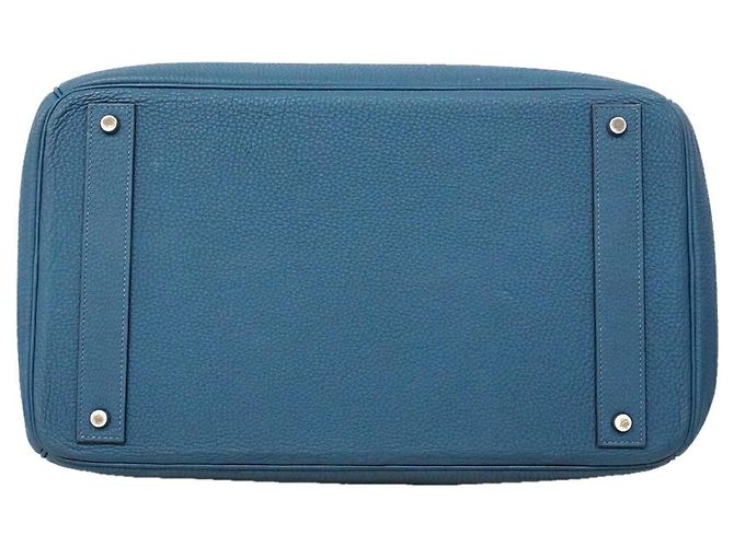 Hermès Borsa Hermes Haut à Courroies 40 in pelle Togo blu profondo - vista 3