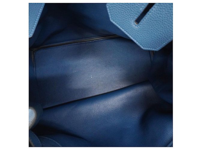 Hermès Borsa Hermes Haut à Courroies 40 in pelle Togo blu profondo - vista 4