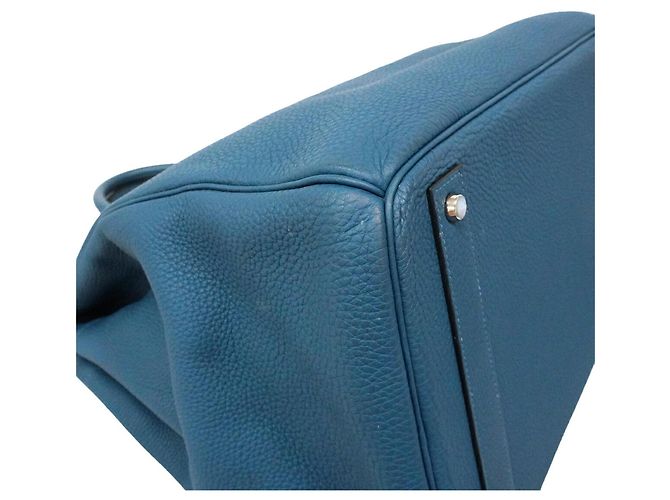 Hermès Borsa Hermes Haut à Courroies 40 in pelle Togo blu profondo - vista 6