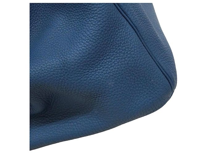 Hermès Borsa Hermes Haut à Courroies 40 in pelle Togo blu profondo - vista 8