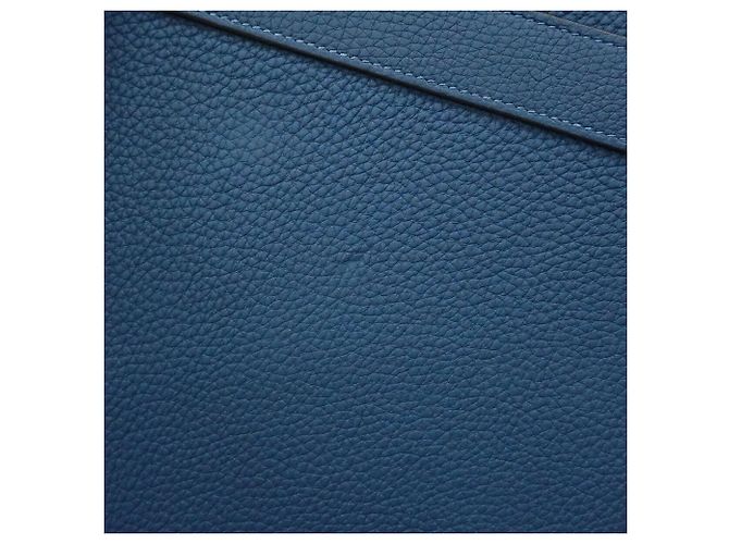 Hermès Borsa Hermes Haut à Courroies 40 in pelle Togo blu profondo - vista 9