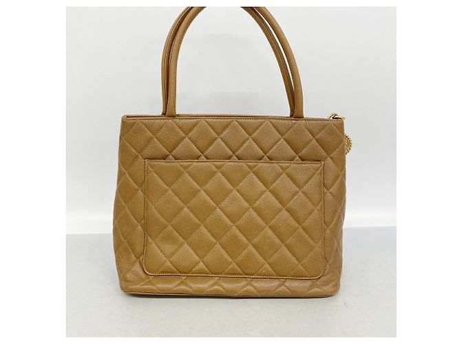 Saco Tote Chanel em couro de bezerro granulado castanho - vista 10