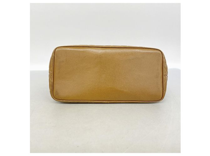 Saco Tote Chanel em couro de bezerro granulado castanho - vista 3