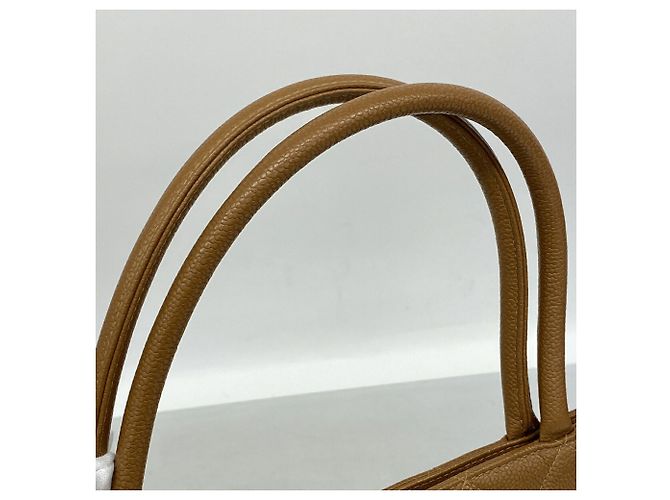 Saco Tote Chanel em couro de bezerro granulado castanho - vista 8
