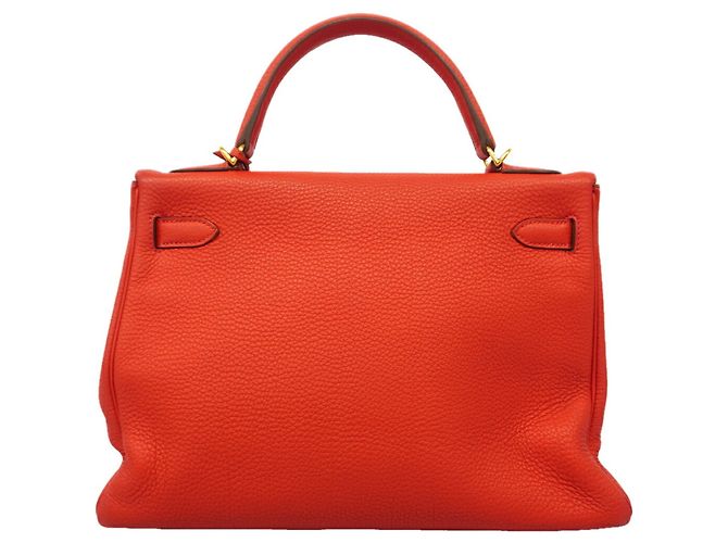 Hermès Borsa Hermes Kelly 32 Togo Rouge Casaque - vista 10