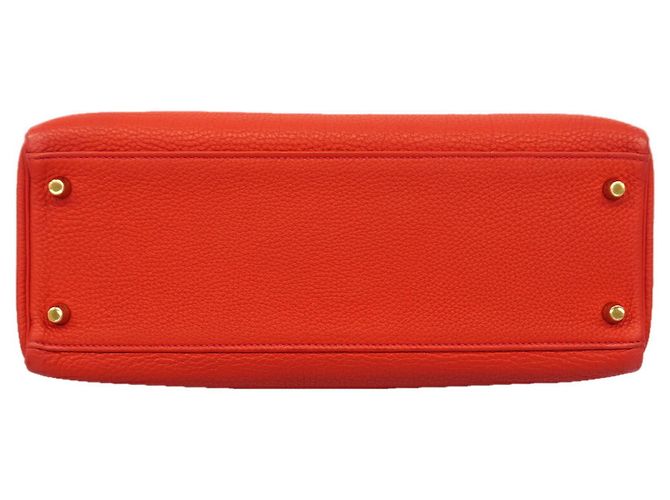 Hermès Borsa Hermes Kelly 32 Togo Rouge Casaque - vista 3