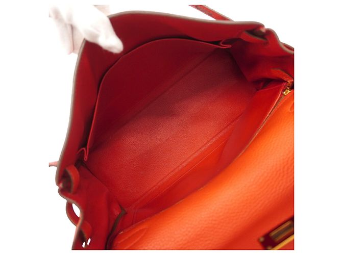 Hermès Borsa Hermes Kelly 32 Togo Rouge Casaque - vista 4