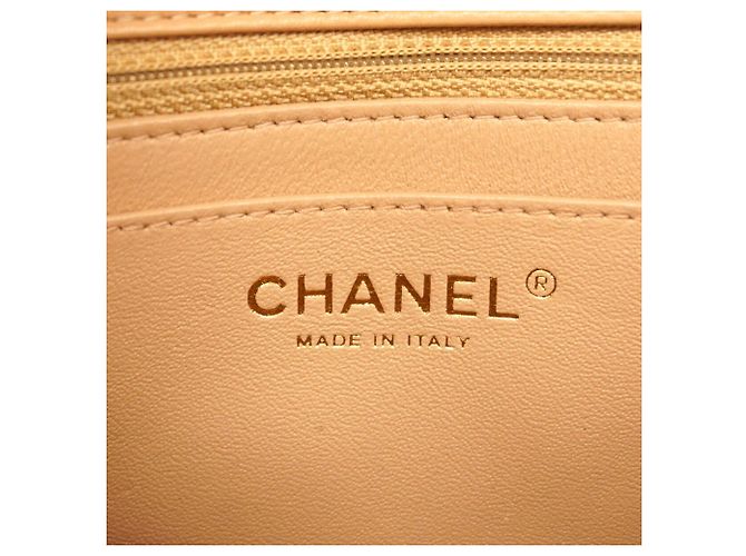 Bolso de hombro Chanel de piel de cordero beige - vista 5