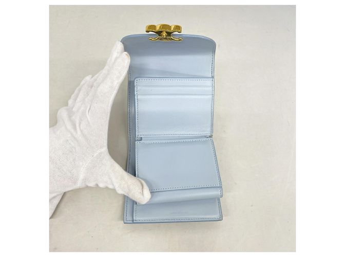 Céline Celine Triomphe Leder Tri-fold Geldbörse - Ansicht 3
