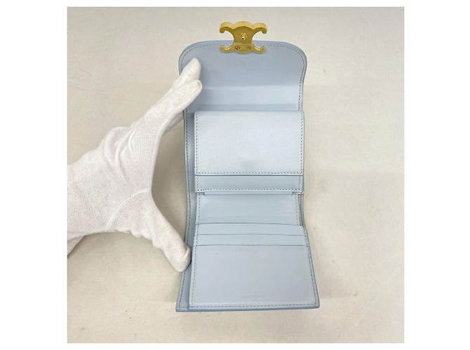Céline Celine Triomphe Leder Tri-fold Geldbörse - Ansicht 8