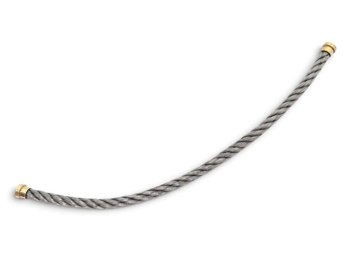 NUEVO CABLE INTERCAMBIABLE FRED PARA PULSERA FORCE 10 ACERO DORADO 17 BANGLE - vista 2