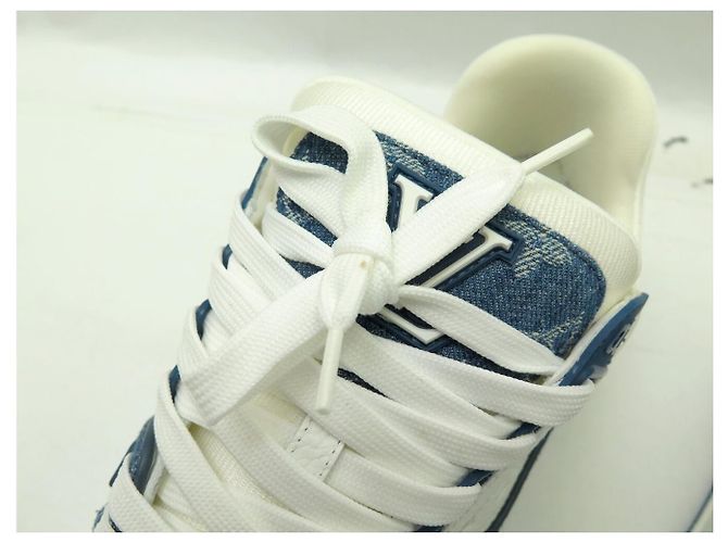 SNEAKERS LOUIS VUITTON LV TRAINER DENIM MONOGRAM 1A9JGS 7 IT 42 FR - vista 14