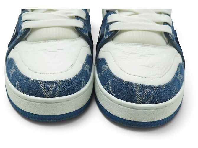 SNEAKERS LOUIS VUITTON LV TRAINER DENIM MONOGRAM 1A9JGS 7 IT 42 FR - vista 4