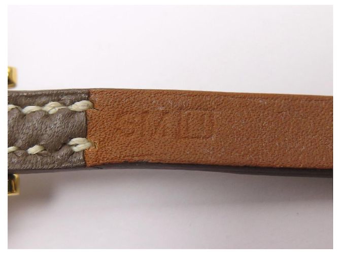 Hermès BRACELET HERMES BEHAPI QUADRUPLE TOUR T16.5 17.5 COURO REVERSÍVEL + CAIXA - vista 11