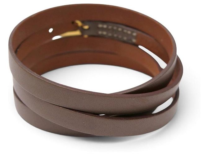 Hermès BRACELET HERMES BEHAPI QUADRUPLE TOUR T16.5 17.5 COURO REVERSÍVEL + CAIXA - vista 4