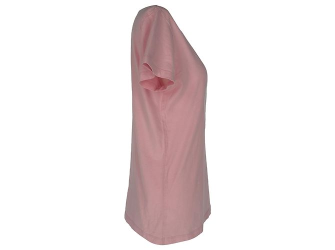 T-shirt Balmain girocollo a maniche corte in cotone rosa - vista 2