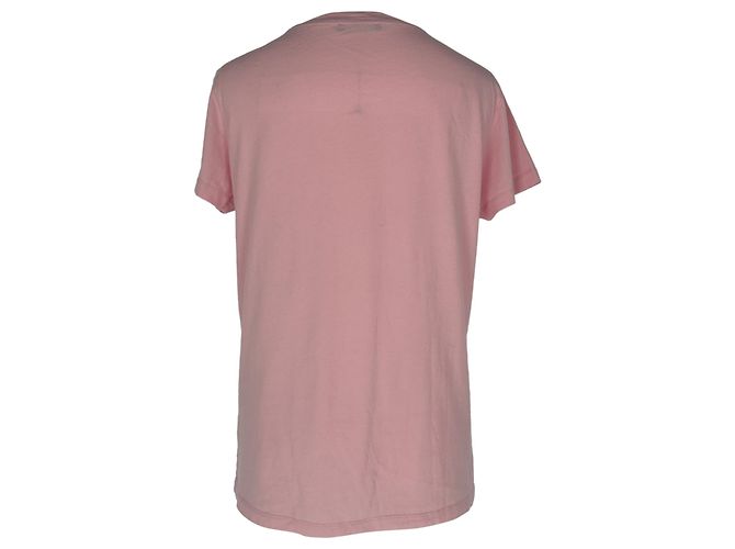 T-shirt Balmain girocollo a maniche corte in cotone rosa - vista 3