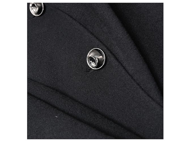 Marni Single-Breasted Coat in Black Cashmere - view 11