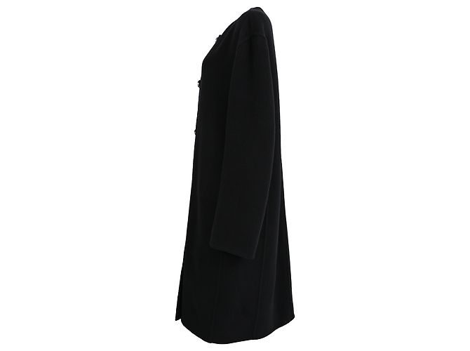 Marni Single-Breasted Coat in Black Cashmere - view 2