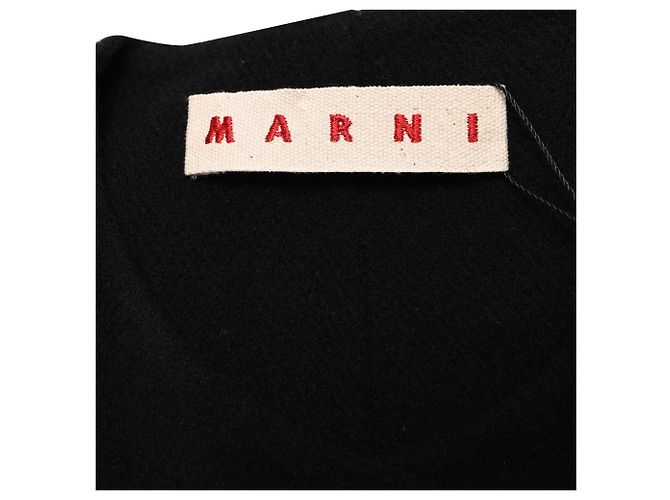 Marni Single-Breasted Coat in Black Cashmere - view 5