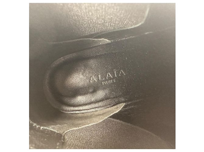 Alaïa Patterned Chelsea Boots in Black Suede - view 10