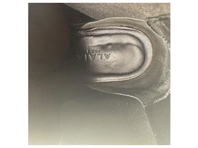 Alaïa Patterned Chelsea Boots in Black Suede - view 11