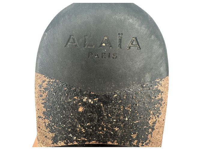 Alaïa Patterned Chelsea Boots in Black Suede - view 9