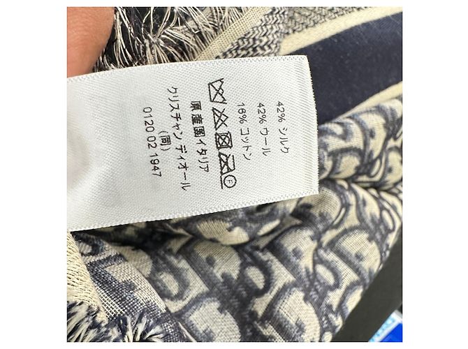 Bufanda Dior Oblique en seda gris - vista 7