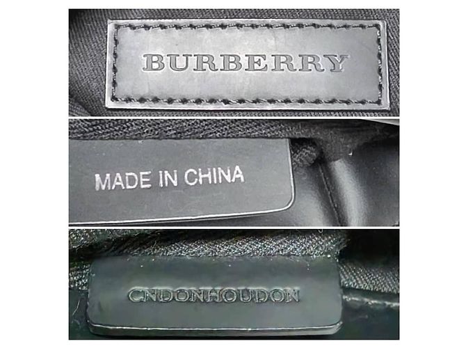 Bolsa Messenger Burberry em couro preto Check - vista 2